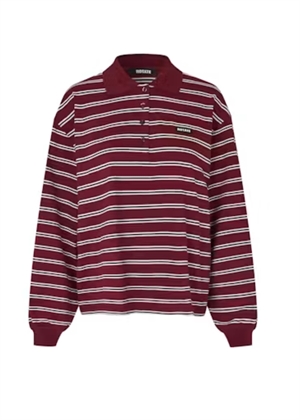 Pique longsleeve polo Zinfandel ROTATE